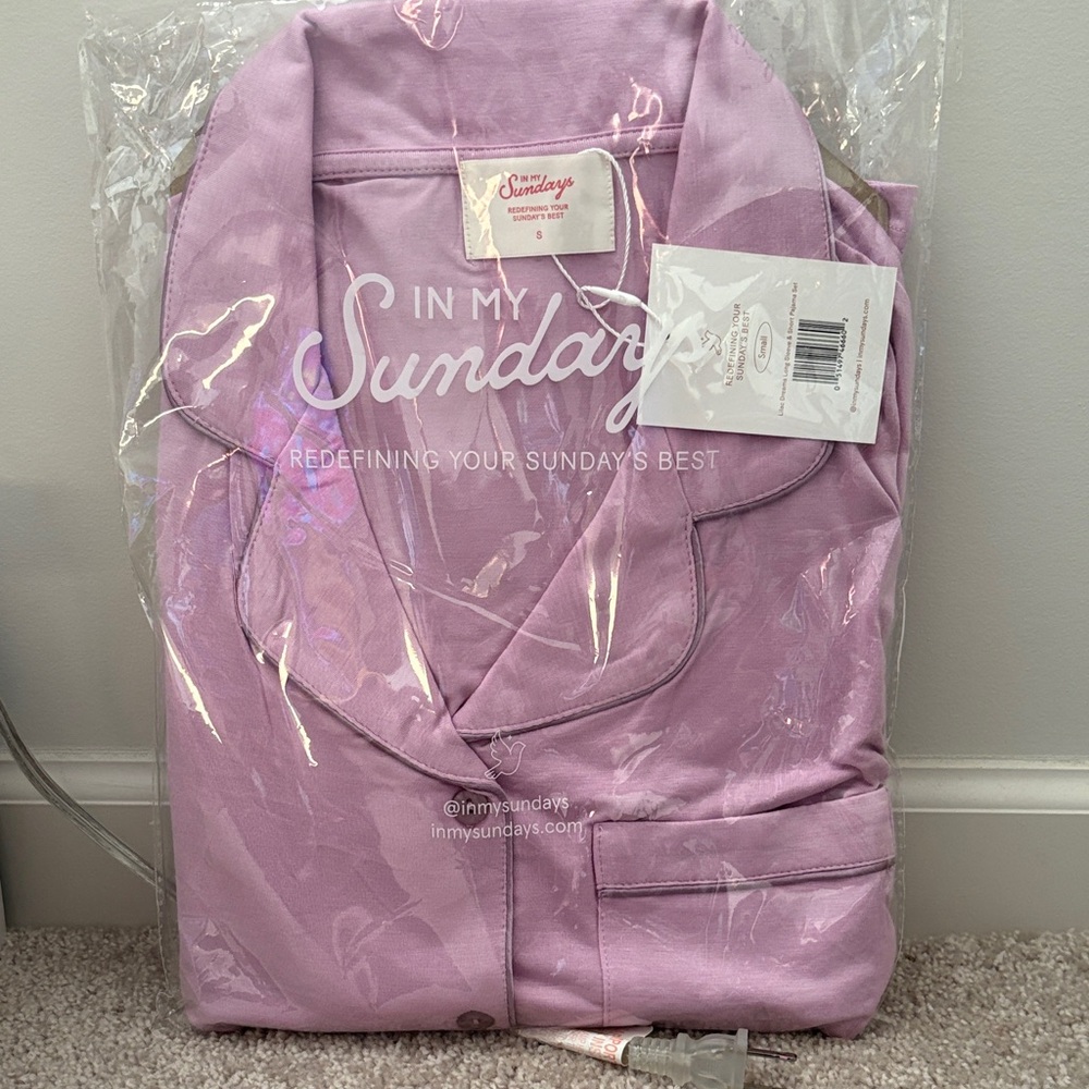 Sundays Lilac Button-Up Pajama Set